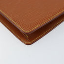 LOUIS VUITTON Epi Pochette Homme Bag Brown Zipangu Gold M52528 Auth 149676-14