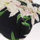 DOLCE&GABBANA CAPRI Hand Bag Canvas 2way Pink Gold Auth 149678-18