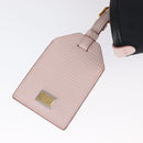 DOLCE&GABBANA CAPRI Hand Bag Canvas 2way Pink Gold Auth 149678-19