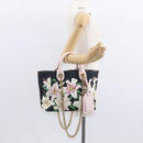 DOLCE&GABBANA CAPRI Hand Bag Canvas 2way Pink Gold Auth 149678-23
