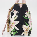 DOLCE&GABBANA CAPRI Hand Bag Canvas 2way Pink Gold Auth 149678-3