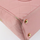 CHANEL Matelasse COCO Mark Hand Bag Caviar Skin Pink Gold CC Auth 149681-16