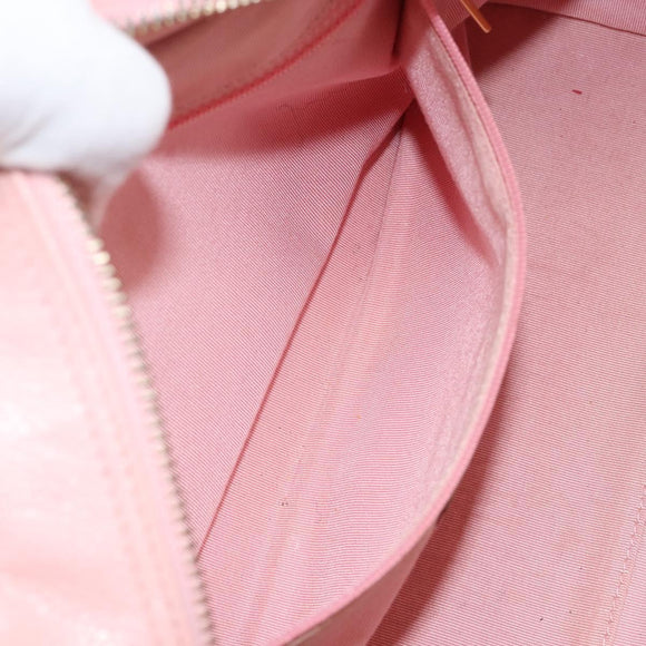 CHANEL Matelasse COCO Mark Hand Bag Caviar Skin Pink Gold CC Auth 149681