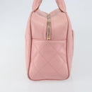 CHANEL Matelasse COCO Mark Hand Bag Caviar Skin Pink Gold CC Auth 149681-3