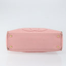 CHANEL Matelasse COCO Mark Hand Bag Caviar Skin Pink Gold CC Auth 149681-5