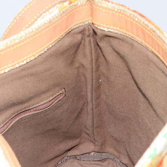 LOEWE Shoulder Bag Canvas Beige Auth 149682