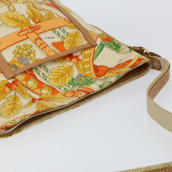 LOEWE Schoudertas Canvas Beige Auth 149682