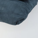 LOEWE Waist Bag Leather Navy Silver Auth 149698-9