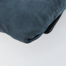 LOEWE Waist Bag Leather Navy Silver Auth 149698-15