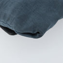 LOEWE Waist Bag Leather Navy Silver Auth 149698-17