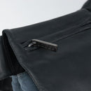 LOEWE Waist Bag Leather Navy Silver Auth 149698-18