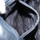 LOEWE Waist Bag Leather Navy Silver Auth 149698-21