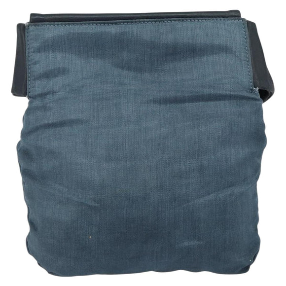 LOEWE Heuptas Leer Marine Zilver Auth 149698