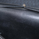 Christian Dior Trotter Canvas Shoulder Bag Black Gold Auth 149701-16