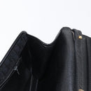 Christian Dior Trotter Canvas Shoulder Bag Black Gold Auth 149701-18