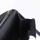 Christian Dior Trotter Canvas Shoulder Bag Black Gold Auth 149701-19