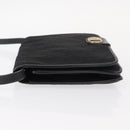 Christian Dior Trotter Canvas Shoulder Bag Black Gold Auth 149701-5