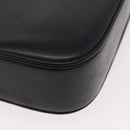CELINE Shoulder Bag Leather Vintage Navy Gold Auth 149702-9