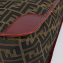 FENDI Zucca Canvas Hand Bag Black Brown Auth 149704-12