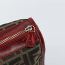 FENDI Zucca Canvas Hand Bag Black Brown Auth 149704-14