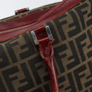 FENDI Zucca Canvas Hand Bag Black Brown Auth 149704-15