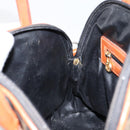 FENDI Zucca Canvas Hand Bag PVC Vintage Black Brown gold Auth 149705-21