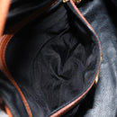 FENDI Zucca Canvas Hand Bag PVC Vintage Black Brown gold Auth 149705-23