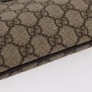 GUCCI GG Supreme Hand Bag PVC Beige Silver 114599 Auth 149706-6