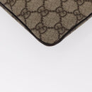 GUCCI GG Supreme Hand Bag PVC Beige Silver 114599 Auth 149706-14