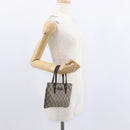 GUCCI GG Supreme Hand Bag PVC Beige Silver 114599 Auth 149706-23