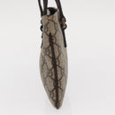 GUCCI GG Supreme Hand Bag PVC Beige Silver 114599 Auth 149706-3