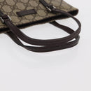 GUCCI GG Supreme Hand Bag PVC Beige Silver 114599 Auth 149706-8