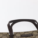 GUCCI GG Supreme Hand Bag PVC Beige Silver 114599 Auth 149706-9