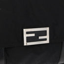 FENDI Zucchino Canvas Tote Bag Black Silver Auth 149710-18