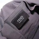 FENDI Zucchino Canvas Tote Bag Black Silver Auth 149710-19