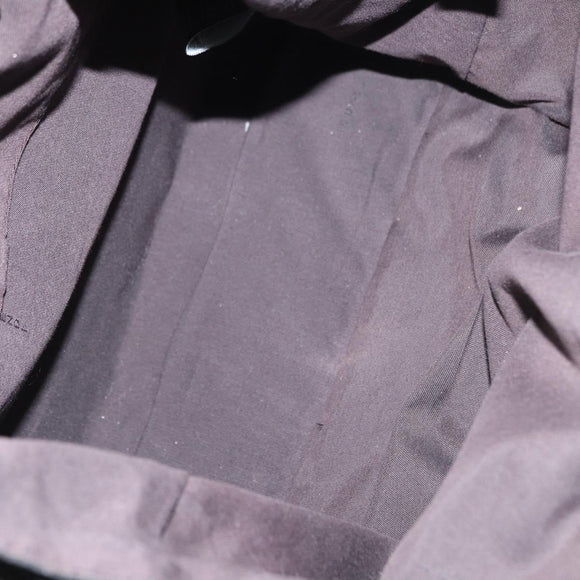 FENDI Zucchino Canvas Tote Bag Black Silver Auth 149710