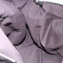 FENDI Zucchino Canvas Tote Bag Schwarz Silber Auth 149710-22