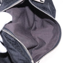 FENDI Zucchino Canvas Tote Bag Schwarz Silber Auth 149710-26