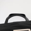 FENDI Zucchino Canvas Tote Bag Black Silver Auth 149710-8