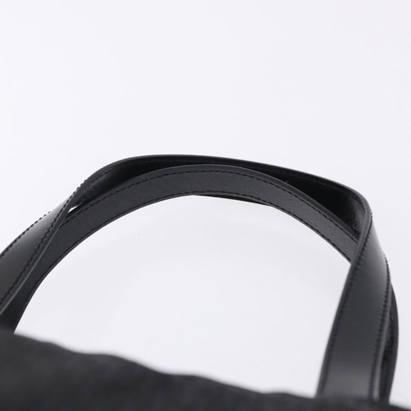 FENDI Zucchino Canvas Tote Bag Schwarz Silber Auth 149710