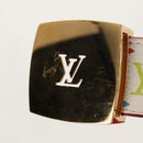 LOUIS VUITTON Multicolor Ceinture Carre Belt White M9682 LV Auth 149716A-9