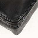 CHANEL Matelasse Big COCO Mark Chain Bag Lamb Skin Black Gold CC Auth 149721-16