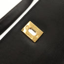 CHANEL Matelasse Big COCO Mark Chain Bag Lamb Skin Black Gold CC Auth 149721-21
