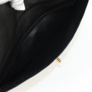CHANEL Matelasse Big COCO Mark Chain Bag Lamb Skin Black Gold CC Auth 149721-22