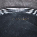CHANEL Matelasse Big COCO Mark Chain Bag Lamb Skin Black Gold CC Auth 149721-23