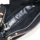 CHANEL Matelasse Big COCO Mark Chain Bag Lamb Skin Black Gold CC Auth 149721-11