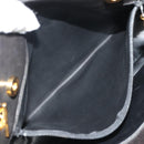 CHANEL Matelasse Big COCO Mark Chain Bag Lamb Skin Black Gold CC Auth 149721-27