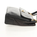 CHANEL Matelasse Big COCO Mark Chain Bag Lamb Skin Black Gold CC Auth 149721-6