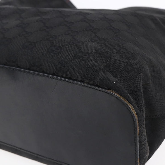 GUCCI GG Canvas Shoulder Bag Black 106242 Auth 149723