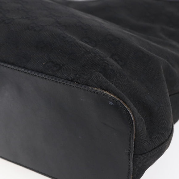 GUCCI GG Canvas Shoulder Bag Black 106242 Auth 149723